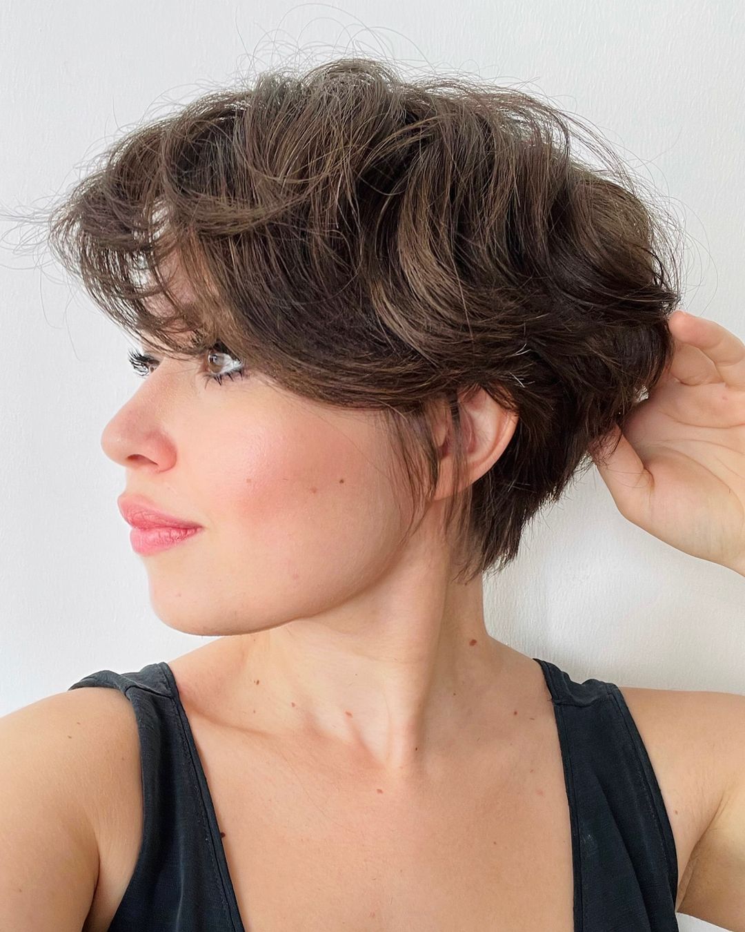 Tousled Wavy Pixie Bob Cut